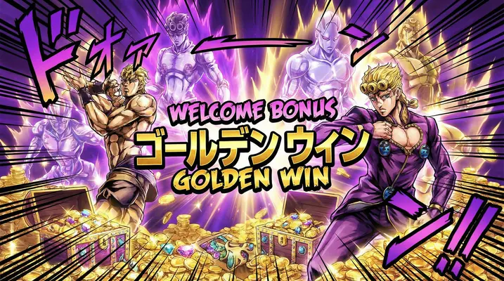 Bônus de Boas-Vindas 119bet - Tesouro dourado com personagens épicos celebrando vitória